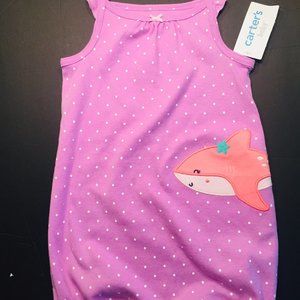 Onsie for Girls 24M for Summer Lavender Dot Sleeveless Brand New CARTER's